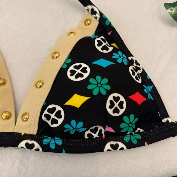 Black and White Geometric Bikini Set - Picture 4 of 6